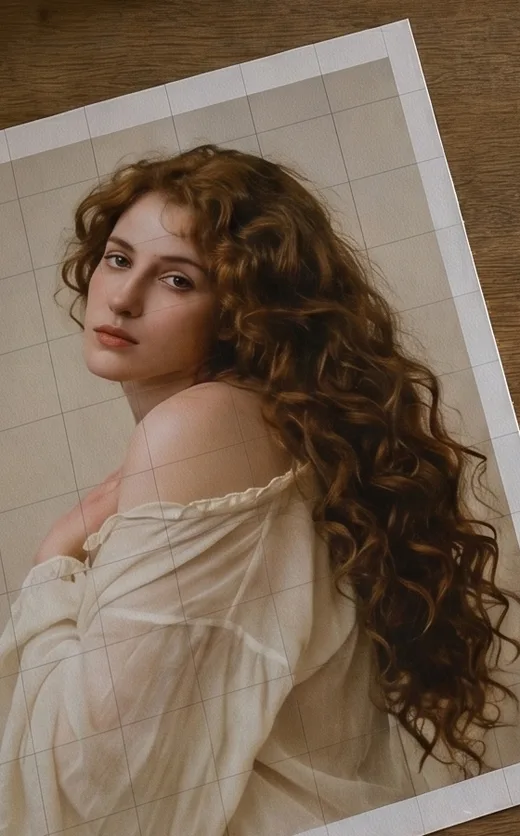 A reference photo of a woman, the kind you start from